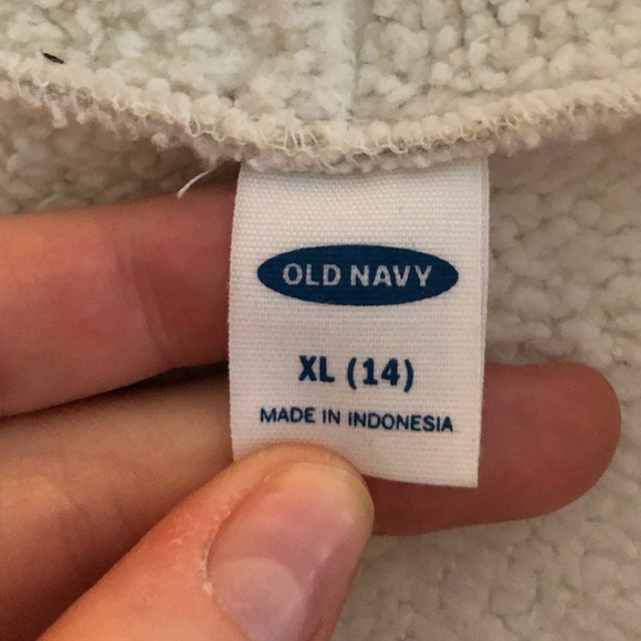 Old Navy Sherpa Lined Gray Cardigan - Picture 4 of 8